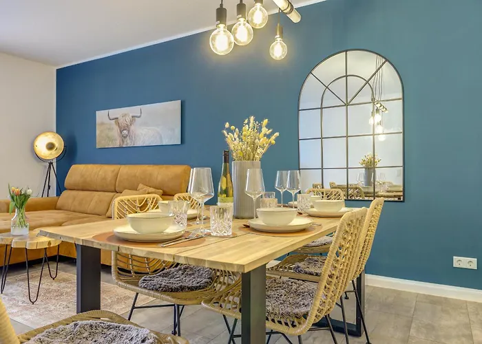 Apartment Zentrale Design In Ufernähe - 105 Qm - Parkplatz - Küche - Netflix